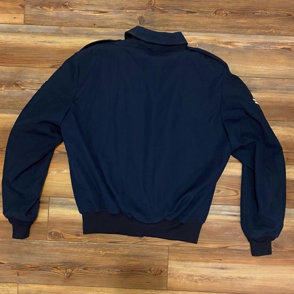 Vintage Navy Blue U.S Air Force Zip Jacket Wings Collection Size 44L With Liner - Picture 5 of 11